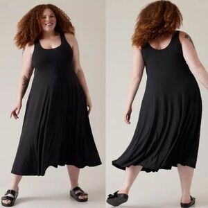 Athleta Black Midi Dress